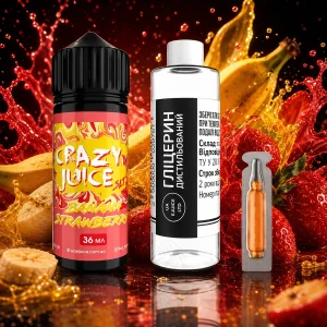 Набір для змішування Crazy Juice - Banana Straw 120 мл