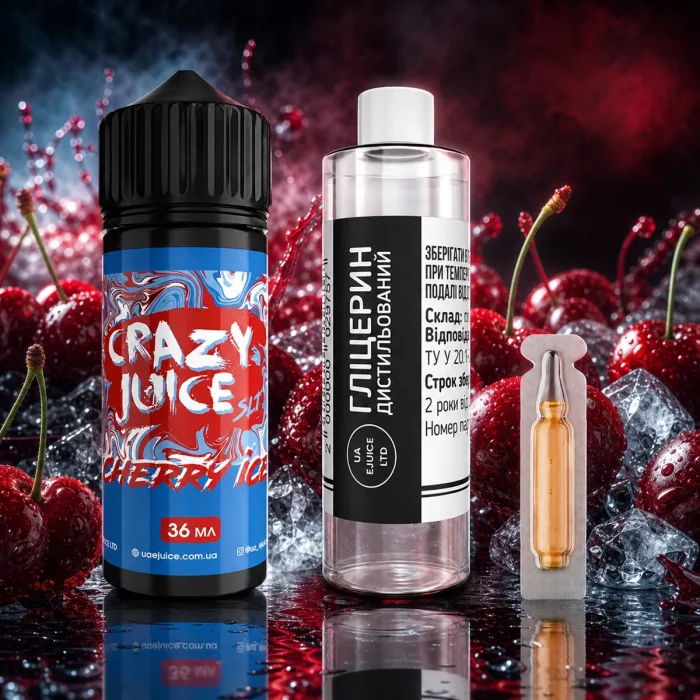 Набор для смешивания Crazy Juice - Cherry Ice 120 мл