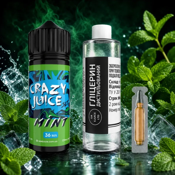 Набор для смешивания Crazy Juice - Mint 120 мл