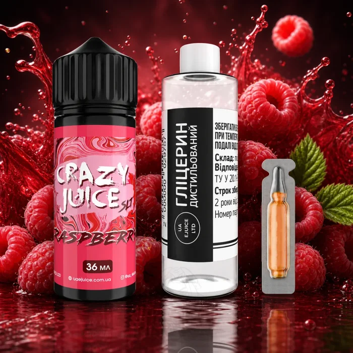 Набір для змішування Crazy Juice - Raspberry 120 мл