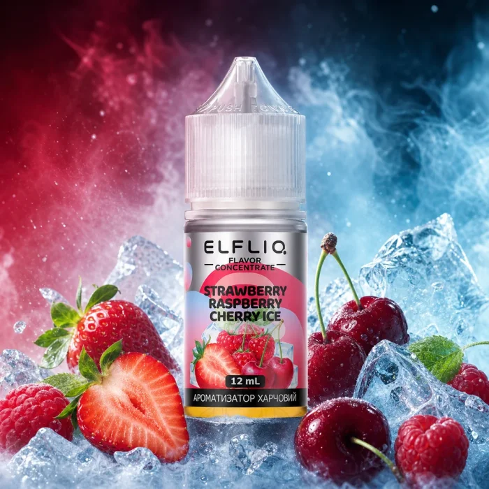 Ароматизатор Elfliq Strawberry Raspberry Cherry Ice 12 мл