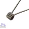 Спираль MTL  Micro Fused Coil 5 витков 2,5мм Нихром, Нихром Nicr 2x0.25мм + NiCr 0.1мм 0.58 /0.29 Ом 1шт