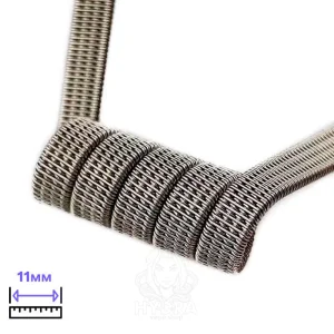 Quadro Staggered Fused Clapton Coil 5 витков 3мм 0.20 Ом A1 1шт