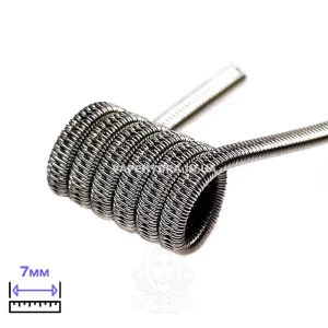 Staggered Fused Clapton Coil 6 витков 3мм 0.34 Ом Ni80 1шт