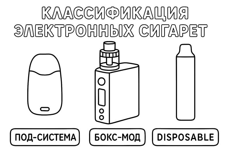 виды электронны сигарет, классификация