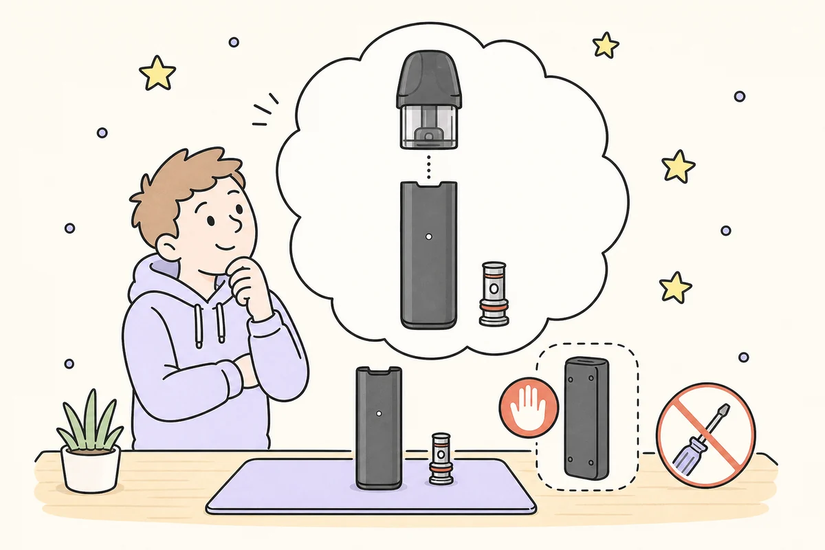 Что можно снять с pod-системы и почему нельзя вскрывать корпус с аккумулятором