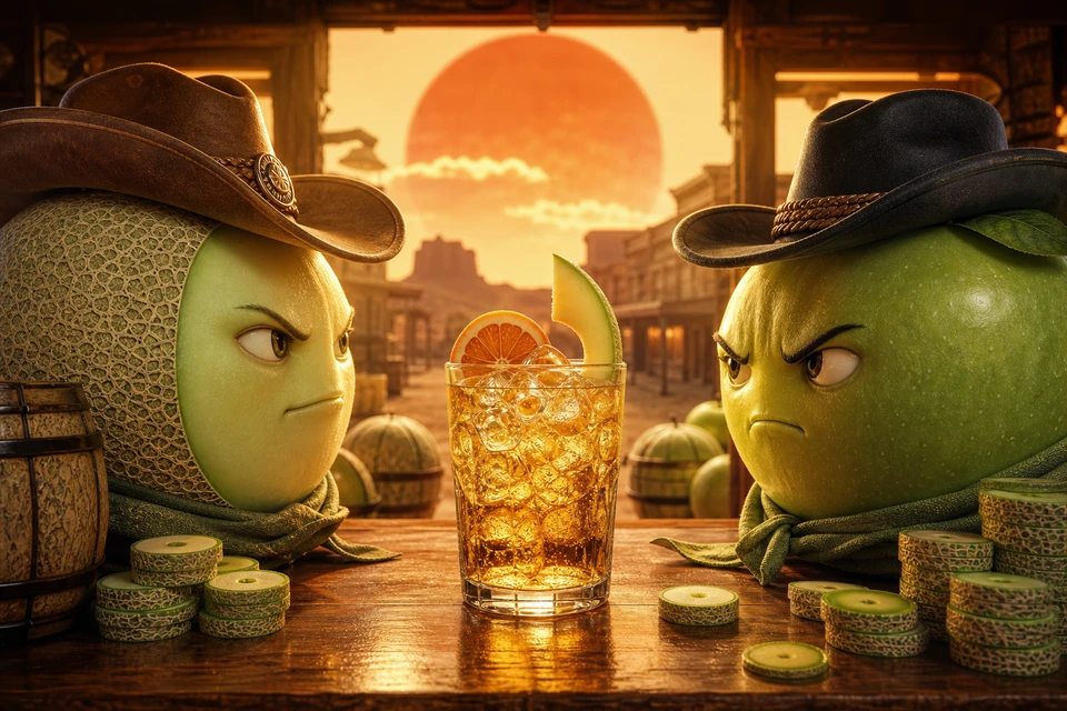 Melon Bourbon Citrus Soda