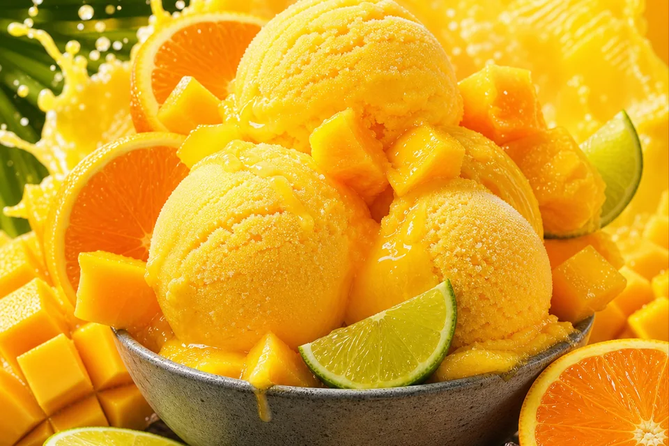 Orange Mango Sherbet