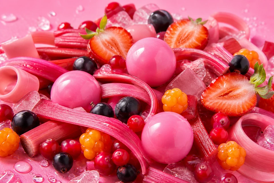 Pink Rhubarb Bubble