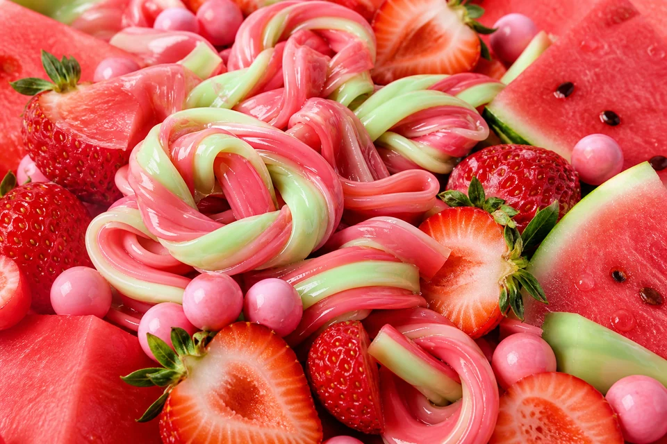 Watermelon Strawberry Taffy